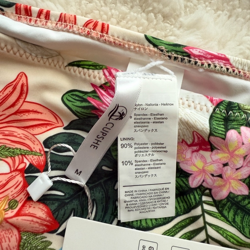 NWTCupshe Floral Print Bikini in Green and Pink - Picture 11 of 11